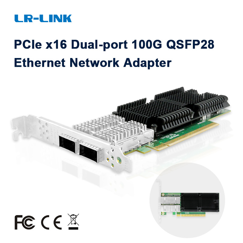 100Gbe Qsfp28 Network Card - Scheda di rete LR-LINK 1014PF 100G