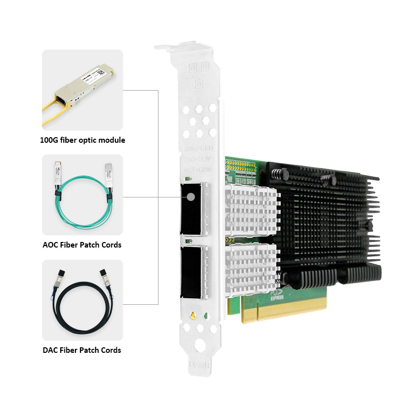 Scheda di rete LR-LINK 1014PF  - 100Gbe Qsfp28 Network Card recensione e prezzo